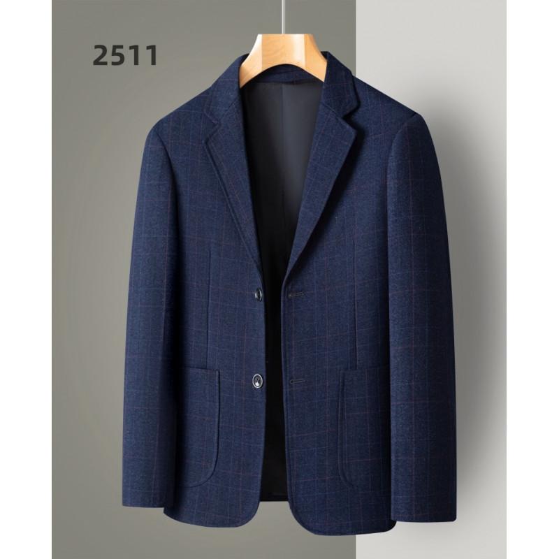 Men's Checkered business suit jacket top Jacket Long-sleeved Jacket Casual Plus Size Suit Jacket