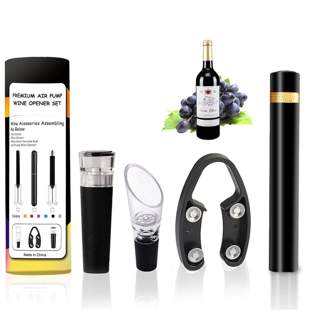 Bar Accessories Wine Bottle Opener Set ABS Vacuum Wine Bottle Corkscrew New Air Pump Cork Remover