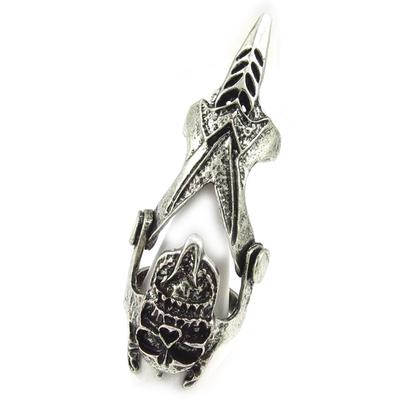 [R6743] – Gotischer „Totenkopf“-Silberring – 65 x 20 mm