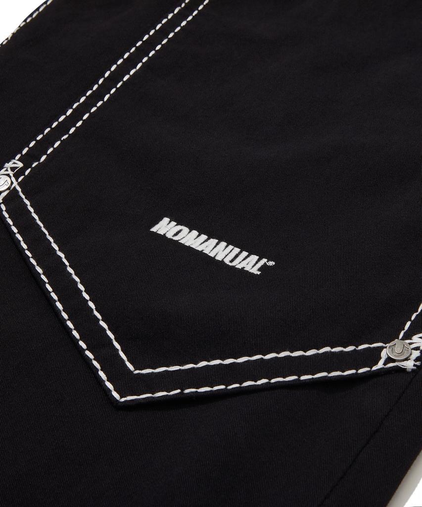 Nomaenyueol No Religion Double Knee Pants - Black