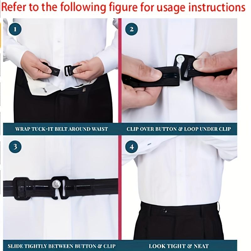 Herren-Nylon-Hemdhalter mit rutschfester elastischer Grifffläche und verstellbarer Schnalle - Nicht-textile gewebte Hemdhalter-Riemen