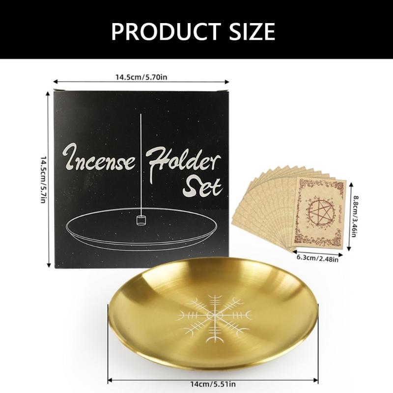 Zinklegierungen Kerzenhalter Tablett Schmuck Kristall Aufbewahrungstablett Organizer Tarots Kerzenständer Platte Dekorativ Teelichthalter