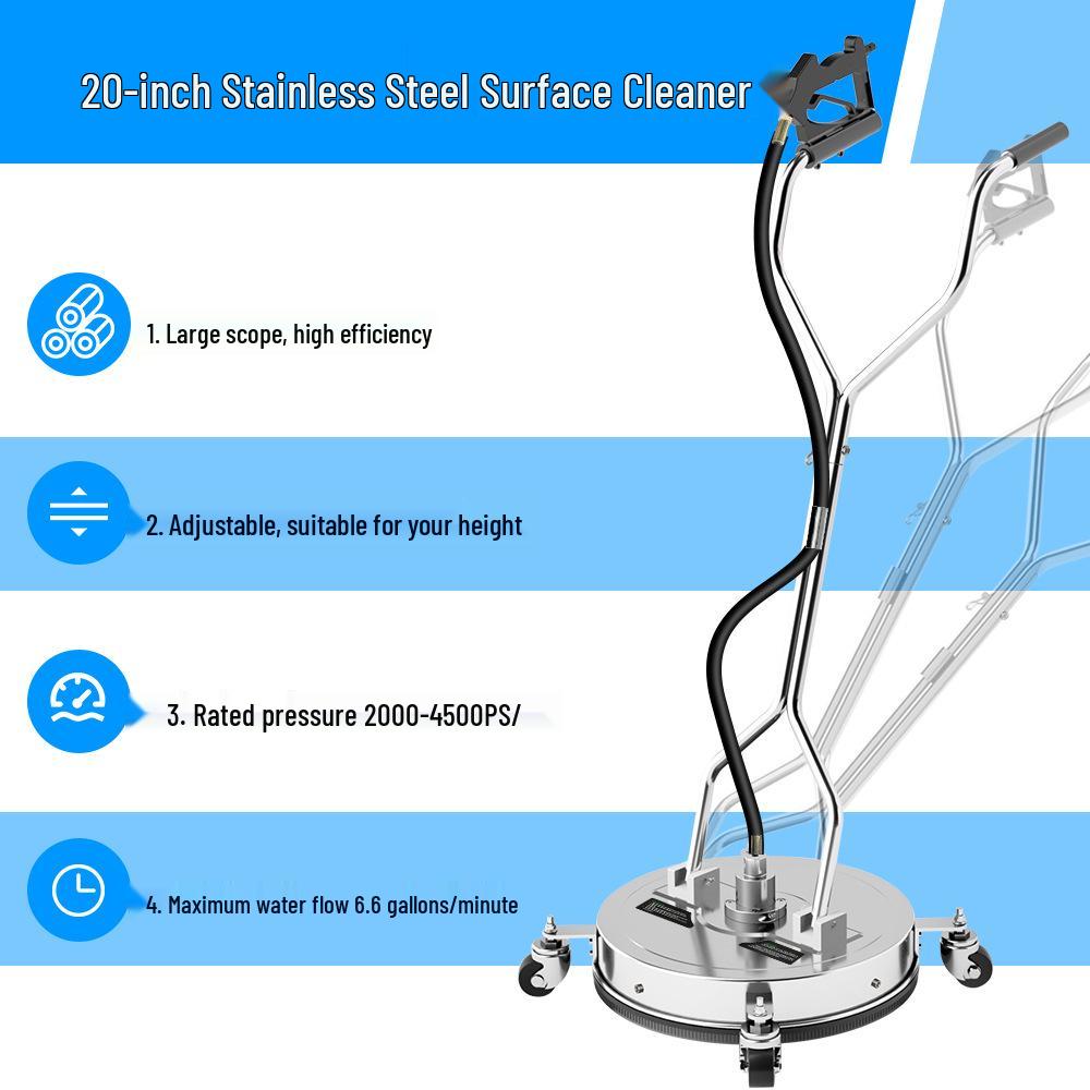 Municipal High-Pressure Road and Floor Washer with Quick-Connect Brush