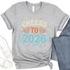 New Year Cheers To Casual Printed TShirt Crew Neck Short Sleeve Cotton Top All Seasons Fashion Soft Breathable Outdoors