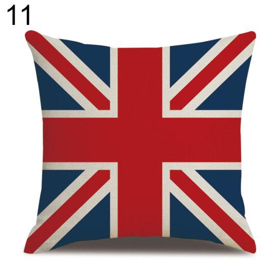 Drapeau Personnages de Londres Bus Coussin en Lin Jeté Housse de Coussin Taie d'Oreiller