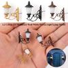 2.2*2.8cm White/Warm Light Model ABS Metal Material Sand Table Chandelier New Dollhouse Wall Lamp