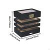 Jewelry Box Dresser Table 4 Layer Multifunction Storage Case with Compartments for Pendants