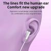 New Half In Ear Wired Earphones With Microphone 3.5mm/Type C For iPhone 16 15 Android Samsung S24 S23 Xiaomi 15 Gaming Headphone