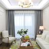 2020 Silver-Gray Wood Grain Carved Blackout Cloth Curtains, Bedroom Living Room Curtains
