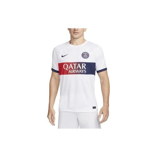 Nike PSG Collaboration Loose Fit Crew Neck Short Sleeve T-Shirt for Men, White