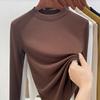 Semi-turtleneck Bottoming Shirt Women's Summer New Women's Clothing Basic Long-sleeved Women's Modal Top