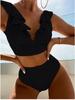 2025 European & American Ruffle Split Women's Bikini Swimsuit