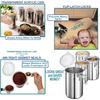 Stainless Steel Canister Set with Lids - Airtight Food Storage Canisters for Kitchen Counters, Tea, Sugar, Flour, Coffee Beans