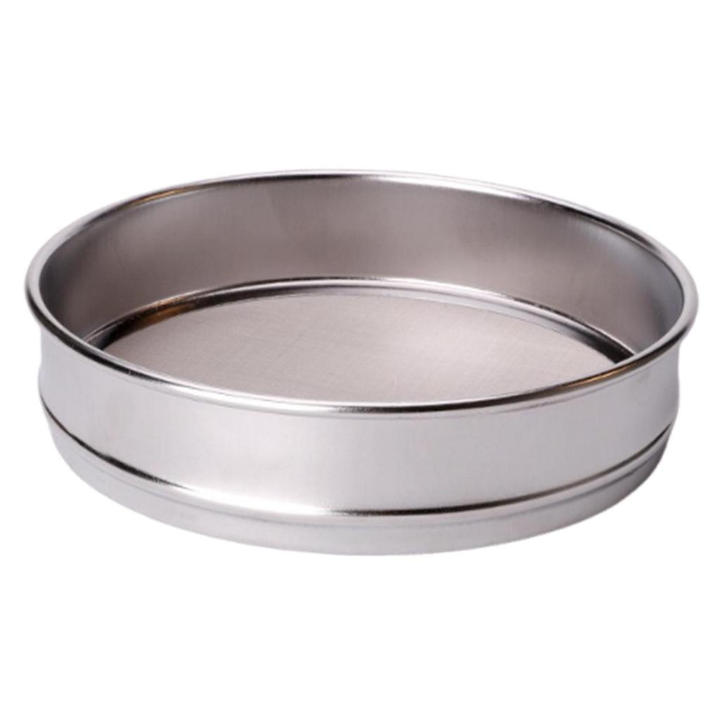 Stainless Steel Flour Sieve for Baking Fine Mesh Strainer Round Flour Sifter Reusable Diameter 7.9 Inch Ceramic Glaze Filter