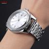 18/20/22/24mm Stainless Steel Watch Band Curved / Flat End Metal Bracelet Silver Gold Black Folding Buckle Universal Watch Strap