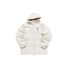Solid Color Logo Patch Fashion Warm Mid-Length Hooded Down Jacket Men Outerwear Milk-Beige T11M245911F-BG