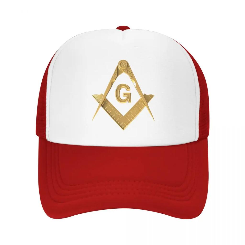 Custom Gold Freemason Logo Baseball Cap Women Unisex Breathable Masonic Mason Trucker Hat Streetwear Snapback Caps