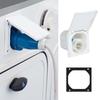 CEE Caravan Power Supply Plug 3 Pin 230 V / 16 A Ma Hook Up Socket Camping Extension Plug With Hinged Lid