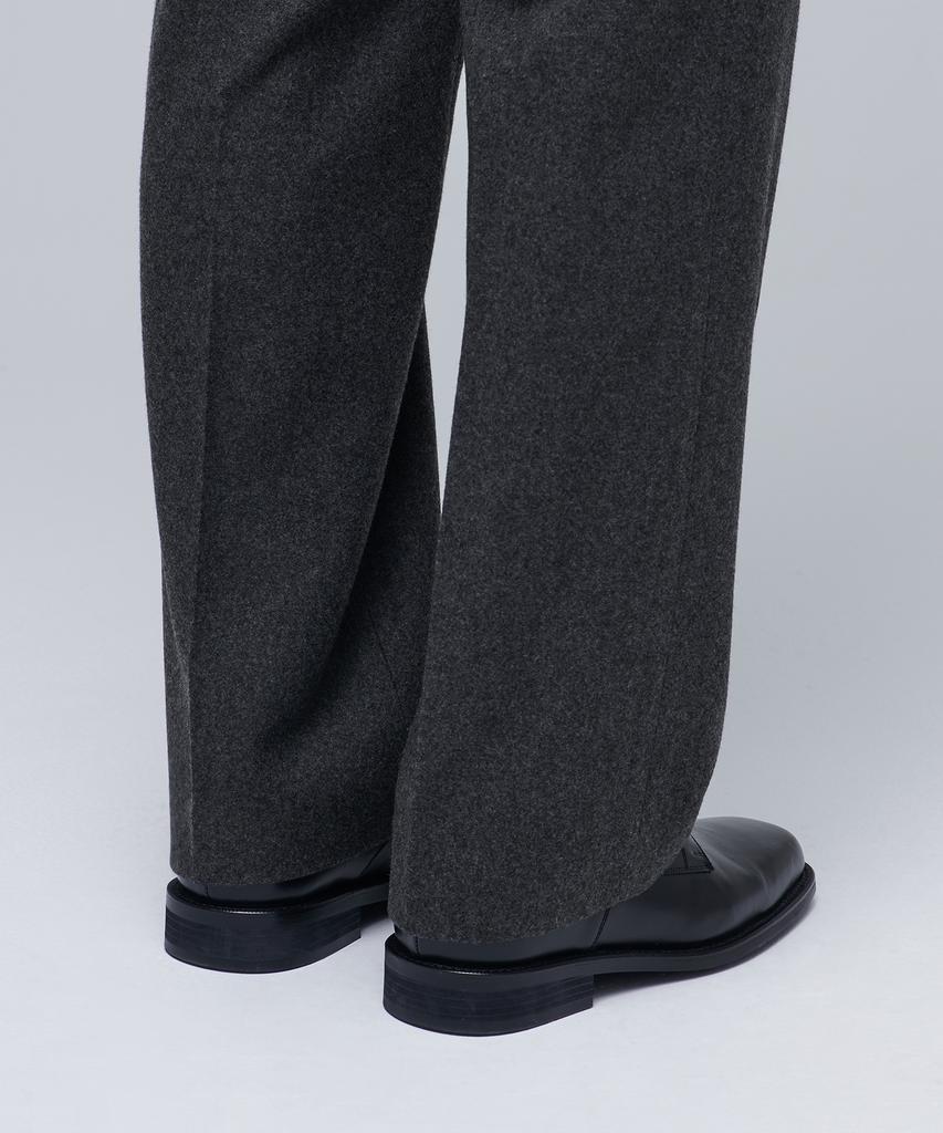 MUSINSA STANDARD Wool Flannel Wide Slacks [Medium Gray]