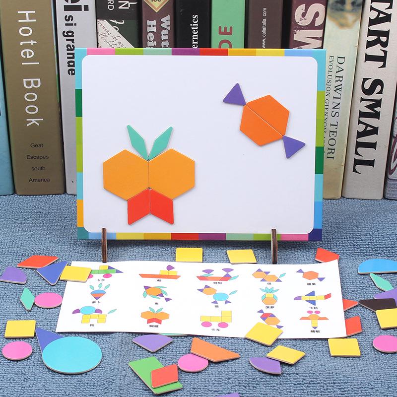 

Children s Geometric Magnetic Puzzle for Ages 3-6 - Tangram Educational Stickers for Early Learning and Kindergarten Fun