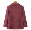Grandma's Long-Sleeve Fashion Top: Spring & Autumn Turn-Down Collar for Middle-Aged & Elderly Women