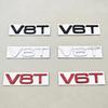 3D Metal Logo V6T V8T Letters Sticker Car Fender Side Badge Emblem For Hot A6 A7 A8 S4 S5 S6 SQ5 S RS Auto Styling Accessories