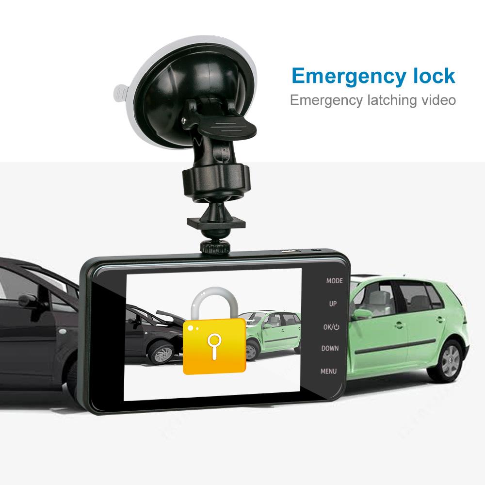 Car DVR Video Recorder Dash Camera 1080P Rear View Dual Lens 4 Full HD G Sensor Portable Cycle Recording Dash Cam Dashcam