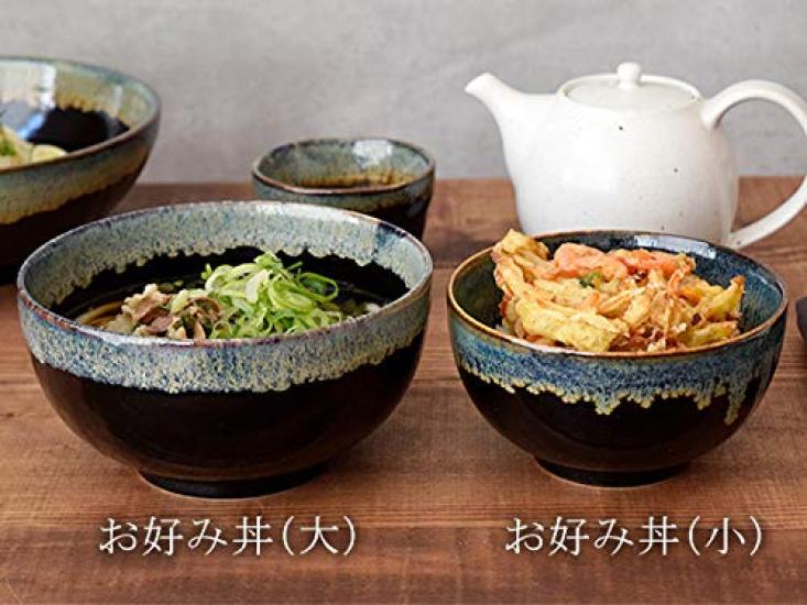 Tableware East Donburi Okonomi-don (Small) Tenmoku Shiranagashi Japanese Tableware