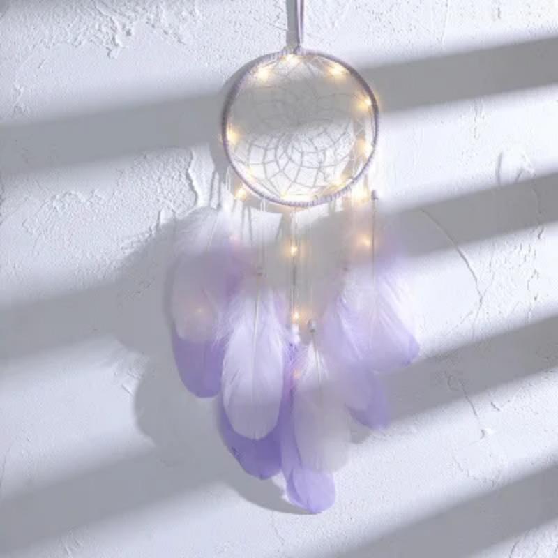 15 Styles Wall Dream Catcher Led Handmade Feather Braided Wind Chimes For Room Decoration Hanging Home Christmas Decor Poster