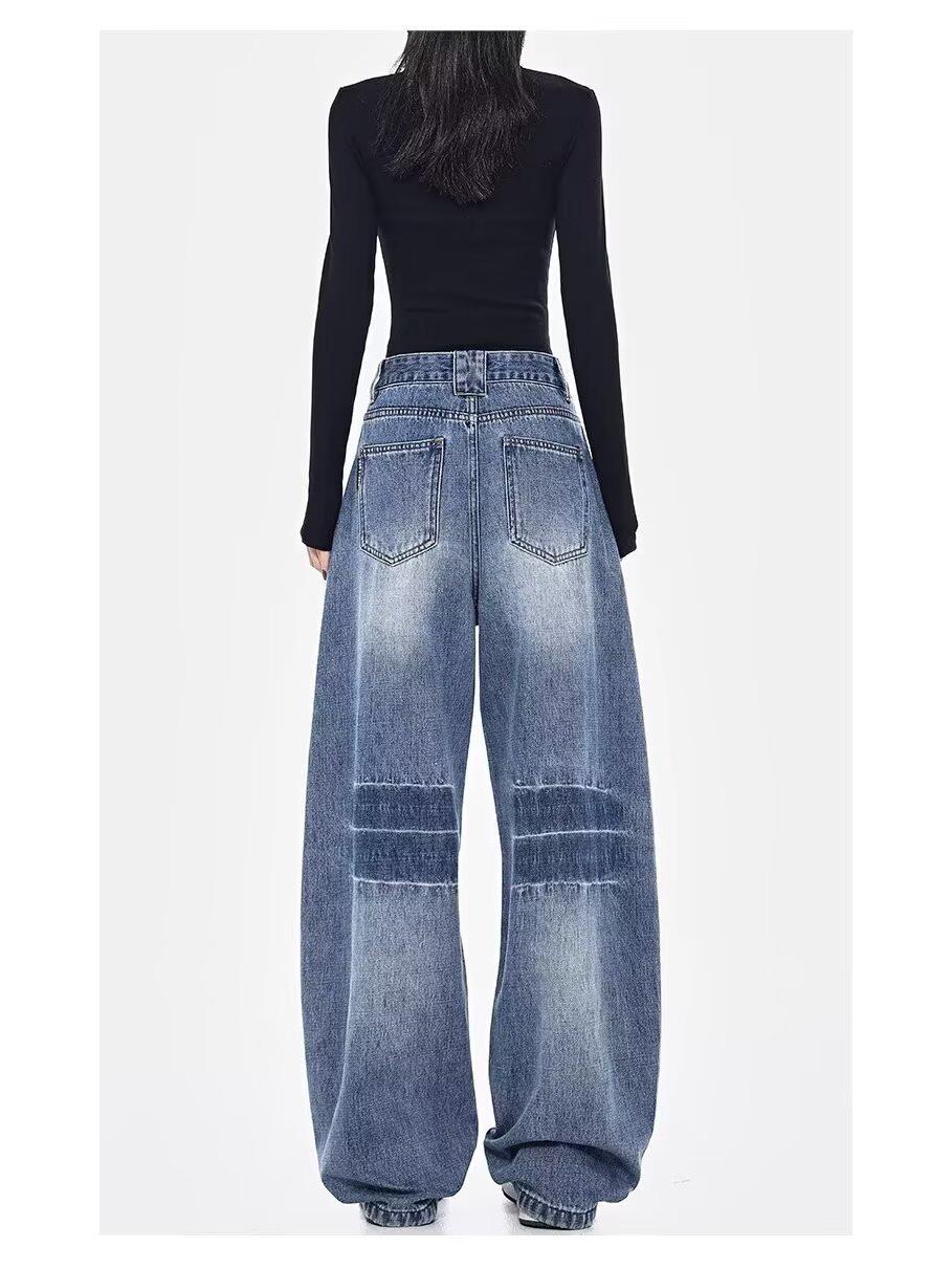 

Женские джинсы с высокой талией в стиле ретро из бамбука с широкими штанинами 3XL: Height 155-165CM (Weight 150-165 kg)