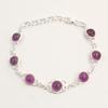 Amethyst Gemstone 925 Sterling Silver Handmade Bracelet February Birthstone Jewelry