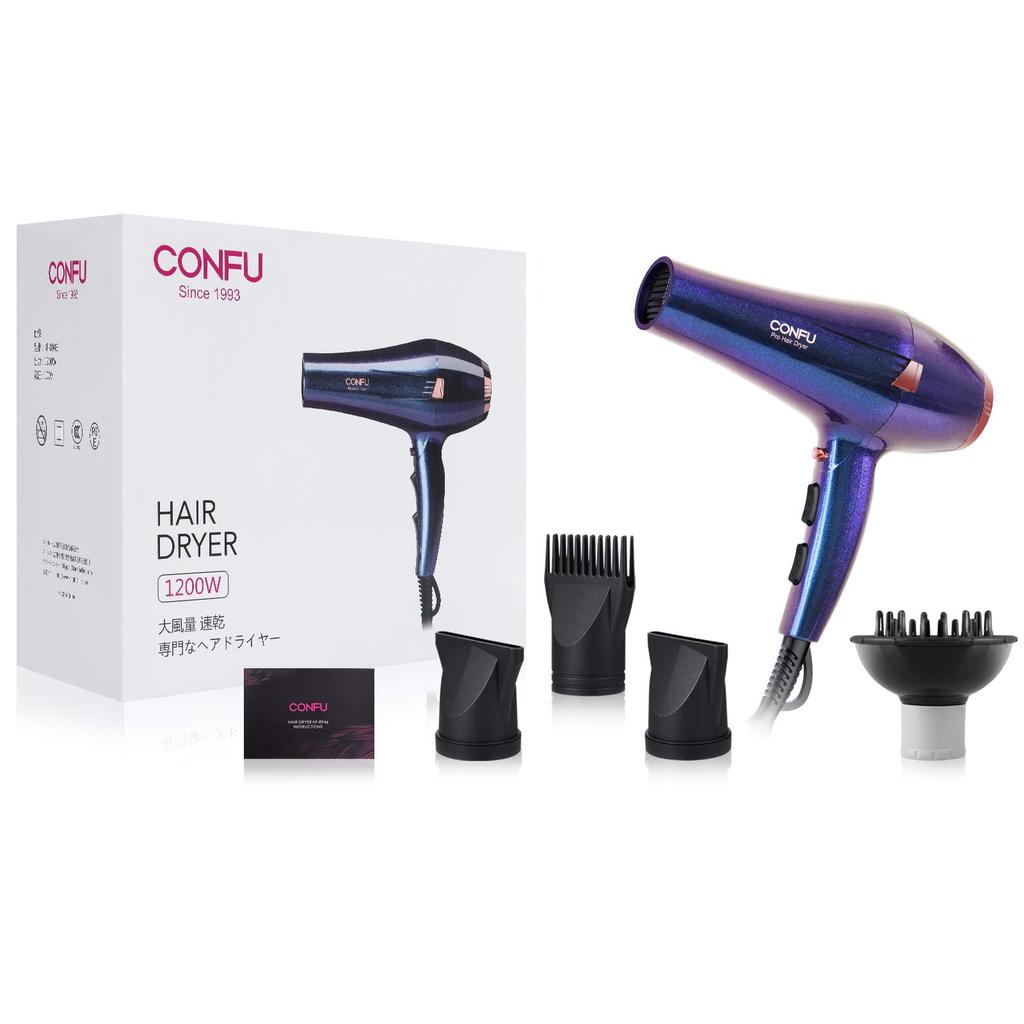 Blue Like La Hair Dryer Large Air Volume Dryer Can Dry Long Hair Quickly 1200W High Power Negative Ion Hair Dryer Temperature Air Volume Adjustment