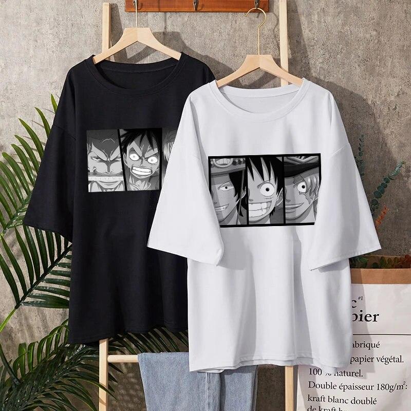 

Плюс размер цельные аниме женские футболки топы с героями мультфильмов Harajuku футболки с рисунком