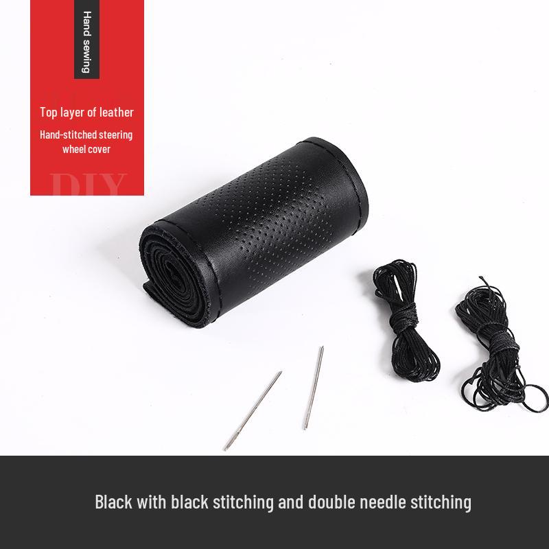 Genuine Leather Hand-Stitched Steering Wheel Cover for Cadillac XT Series Default