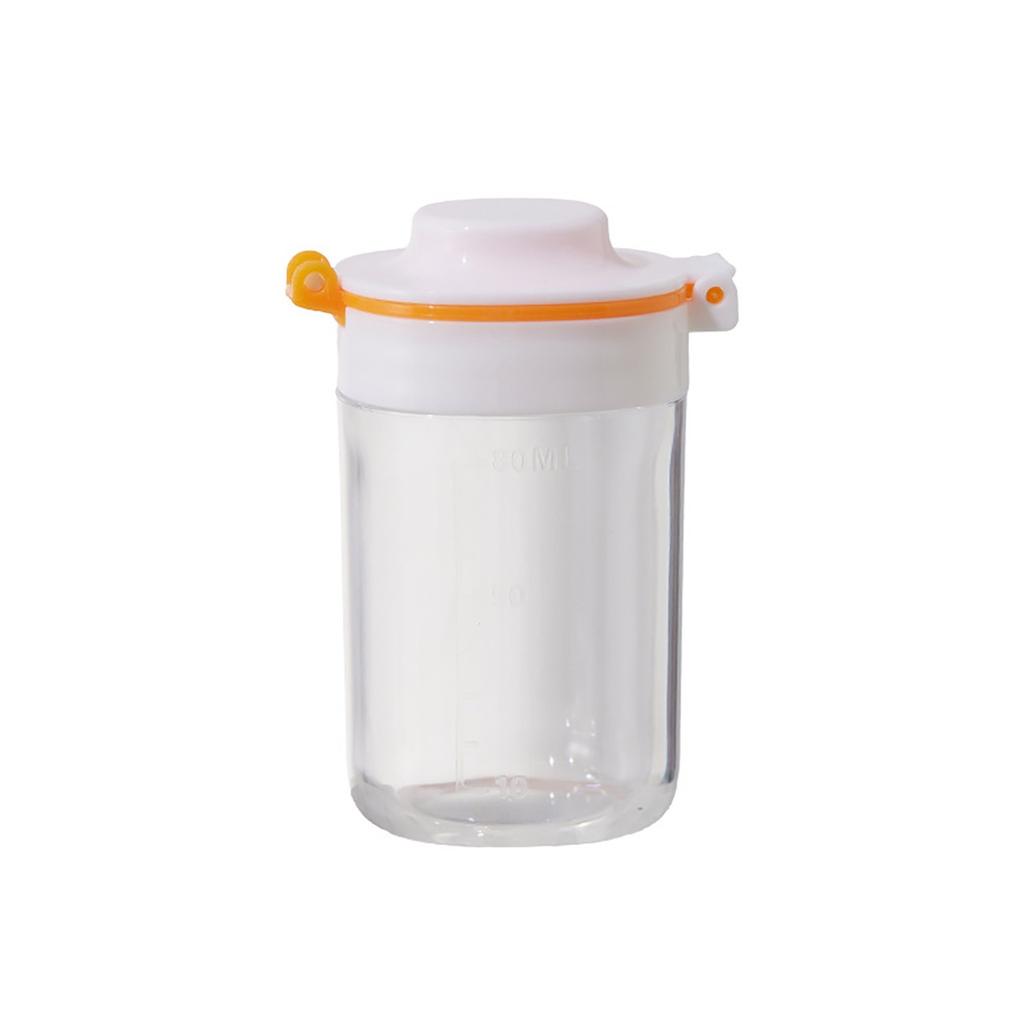 80ml Double Lid Portable Baby Formula Dispenser Travel Milk Formula Storage Bottle Salt Seasoning Containers Feeding Essentials