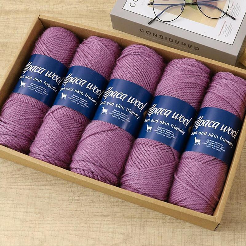 Fingering Weight Yarn Alpaca Wool Scarf Yarn Soft Scarf Thread Fingering Sock Weight Yarn Comfortable Thin Yarn For Family