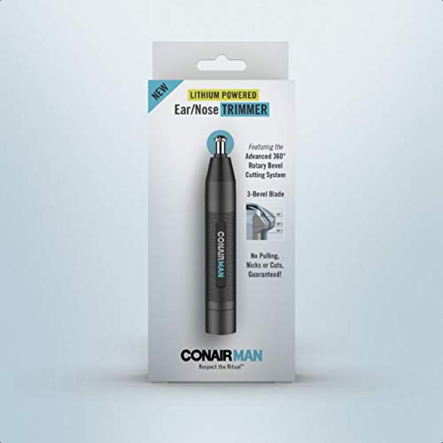 Man Nose Hair Trimmer for Men For Nose Ear and Eyebrows Patent 360 Bevel Blade for No Pull No Snag Trimming Experience Cordl Li