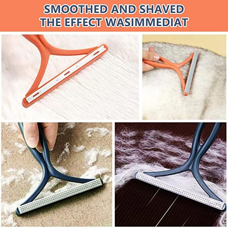 1 Stück doppelseitiger Tierhaarentferner, Fusselentferner, sauberes Werkzeug, Rasierer, Pulloverreiniger, Stoffrasierer, Schaber für Kleidung, Teppich