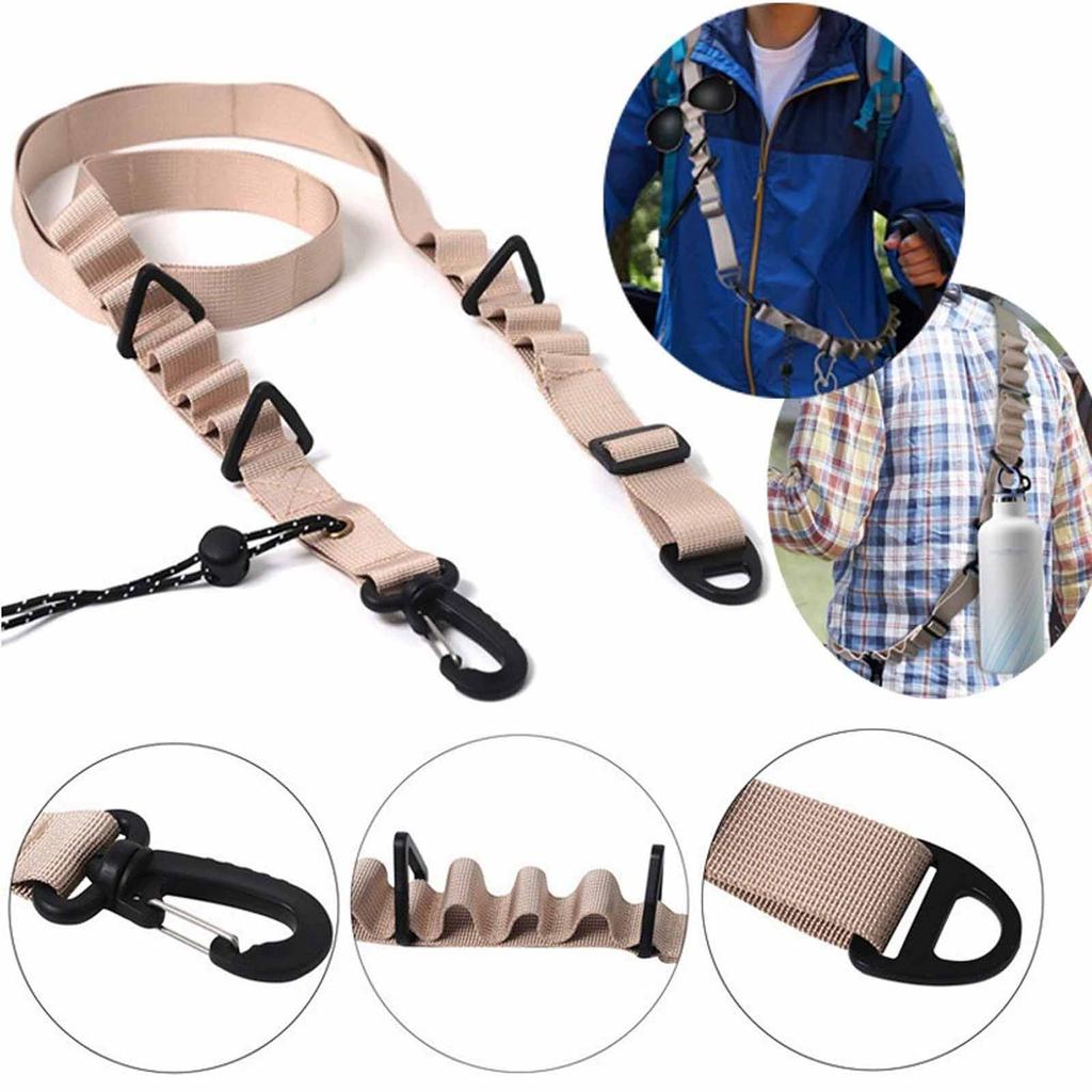 Multi-Purpose Shoulder Lanyard – Adjustable Crossbody Strap for Camping, Outdoor Hiking,Functional Tool Holder & Water Bottle Storage Sling Organizer