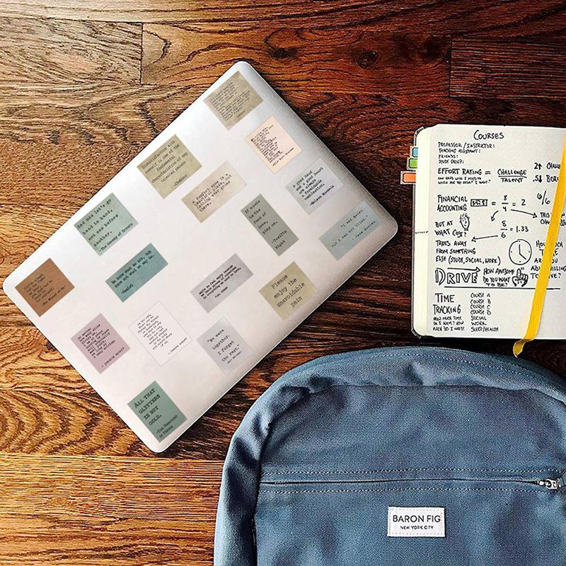 60Pcs Vintage Celebrity Quotes Stickers Decal Skateboard Suitcase Guitar Sticker