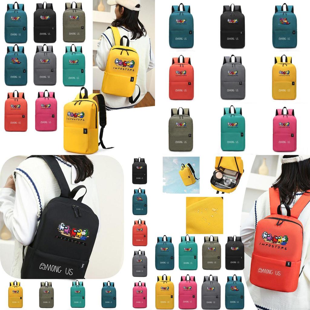 Us Among Visor Backpack Kids Rucksack Crewmate Back To School Bag Sus Impostor