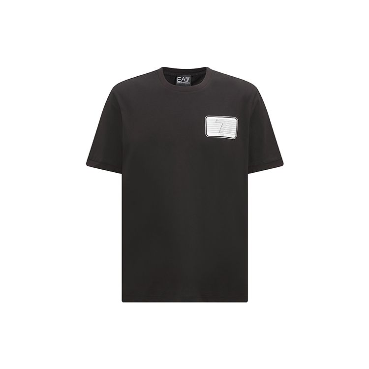 Emporio Armani SS23 EA7 Series Digital Print Crew Neck Short Sleeve T-Shirt Men Tops Black 3RPT51-PJ02Z-1200