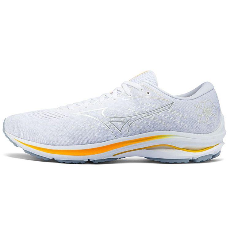 Mizuno Wave Rider 25 Unisex Running Shoes White Yellow J1GC225545 36.5