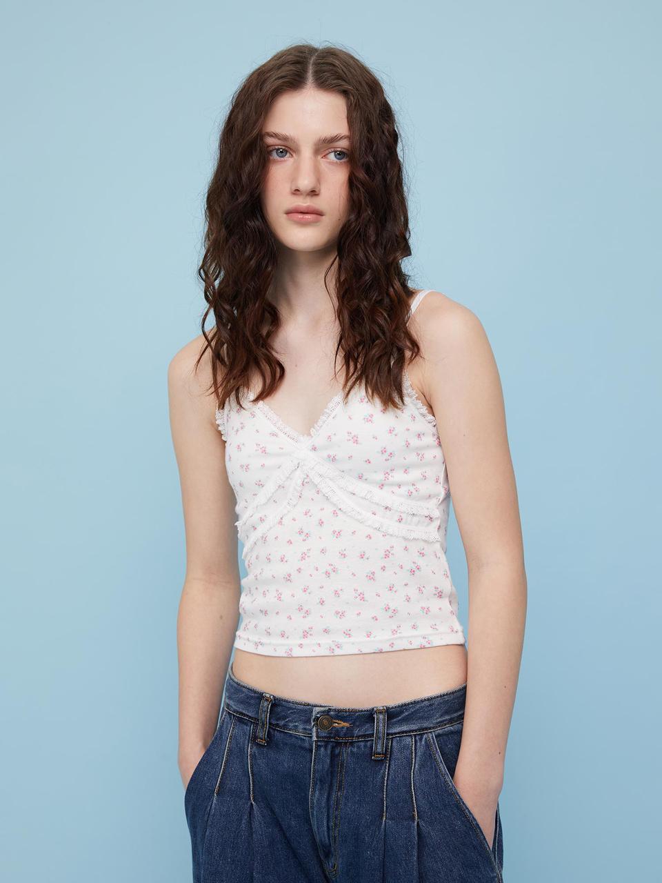 Heatherment Flower Double Lace Camisole Os