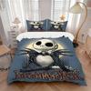 3pcs Set Nightmare Before Christmas1pc of Quilt Cover+2pcs of Pillowcase, No Core, Print Bedding, All Seasons Bedroom Setting083