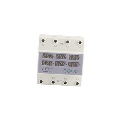 3 Fazlı DIN Ray Voltmetre Ampermetre Otomatik Aşırı Gerilim Aşırı Akım Koruyucusu AC 390?500V
