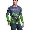 Men's Round Neck Long Sleeves Full Body Fish Pattern Moisture Absorption Quick-Drying Fishing Hiking Bicycles Sports 3D T-Shirts