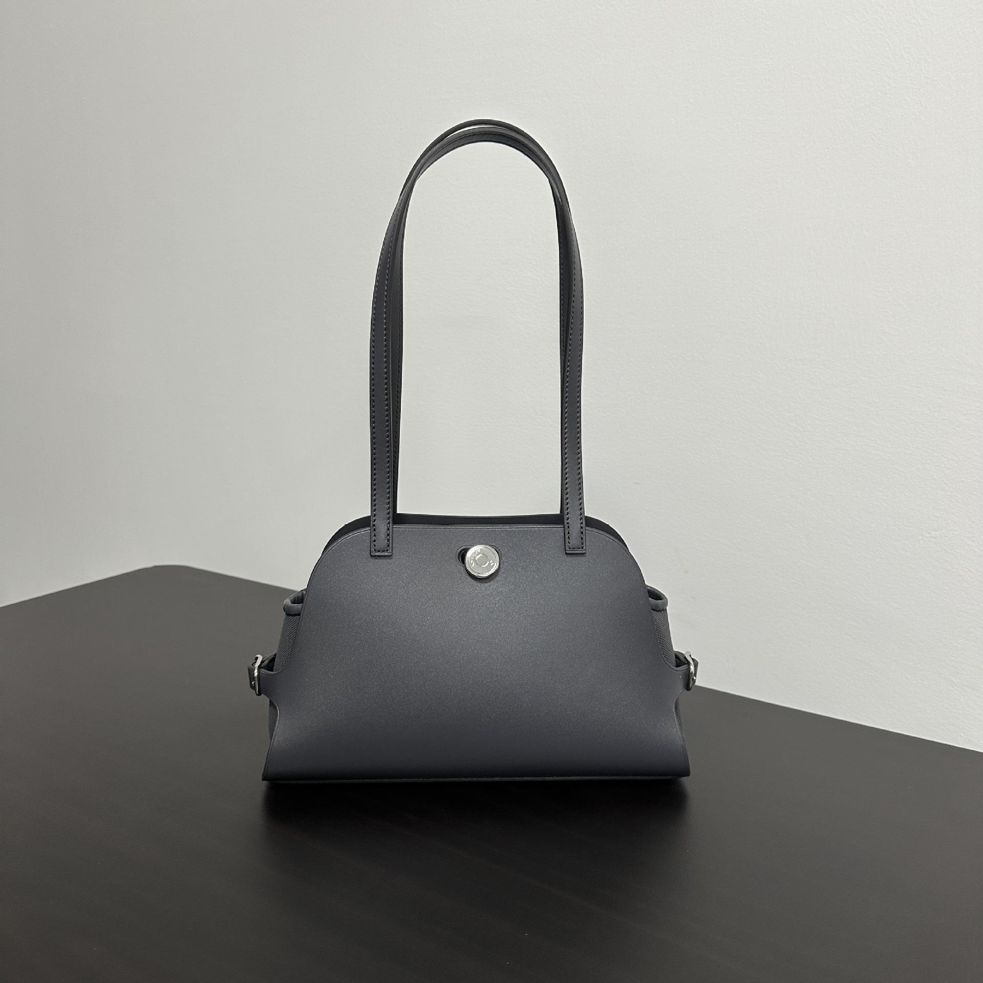 

Высококлассная сумка-тоут для通勤, Универсальная, Сумка-ведро большой вместимости, Сумка-ракушка из натуральной кожи под мышкой серый