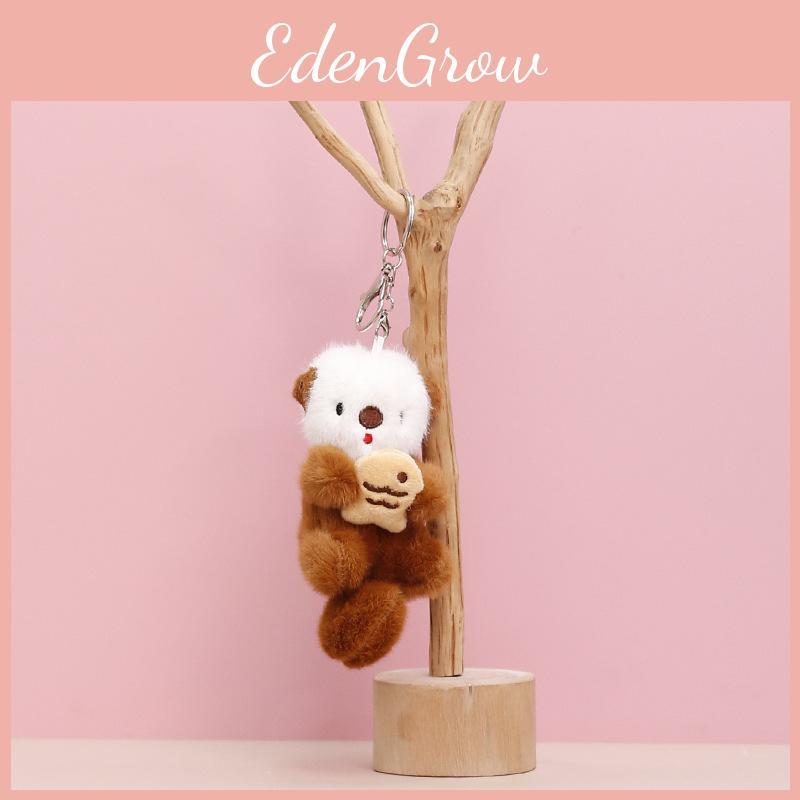 Adorable Otter Sea Plush Toy Cute Fluffy Keychain Charm Bags Perfect Doll Gift