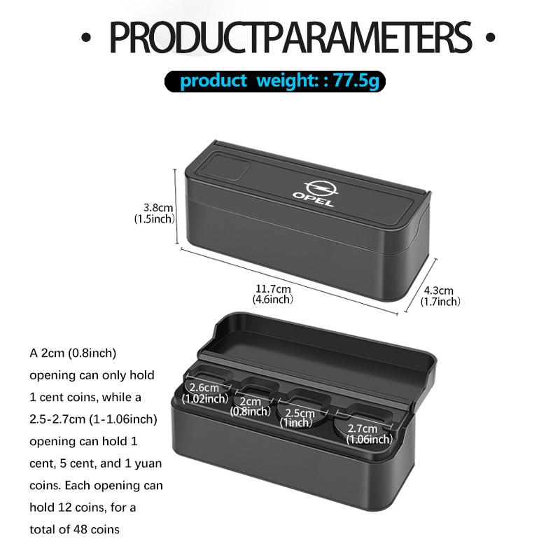 Car Coin Storage Change Box Creative Purse Euro Dispenser Holder For Opel Insignia Astra G J F K Vectra C H Corsa C B D Omega
